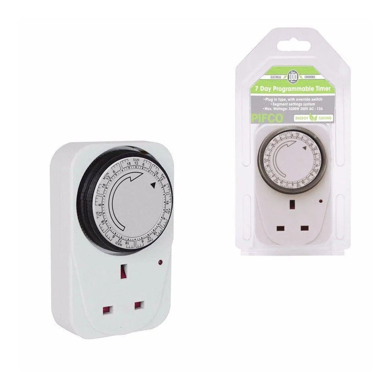 Pifco Electrical Timer Socket 7 Day Programmable 3200W 250V Ac – 13A 0741