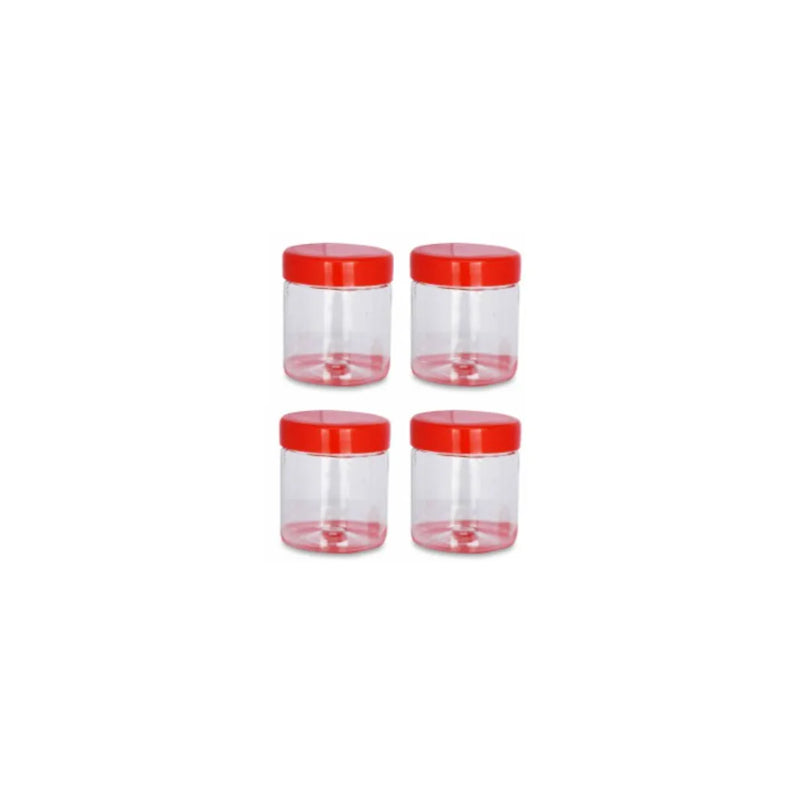 Plastic Kitchen Pet Food Storage Jar 300Ml Pack Of 4