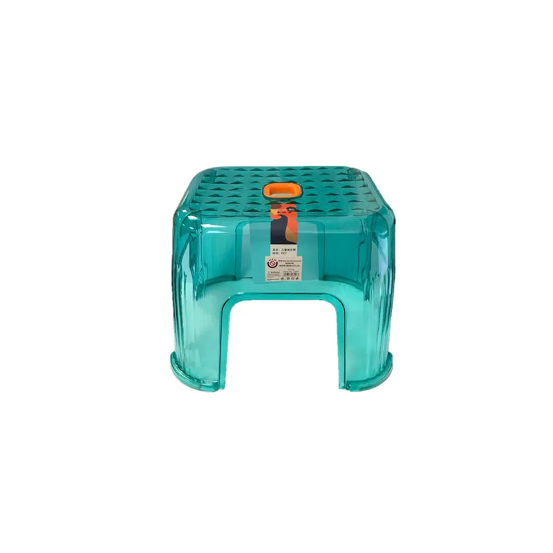 Small Transparent Plastic Bathroom Shower Stool Rectangle Assorted Colours