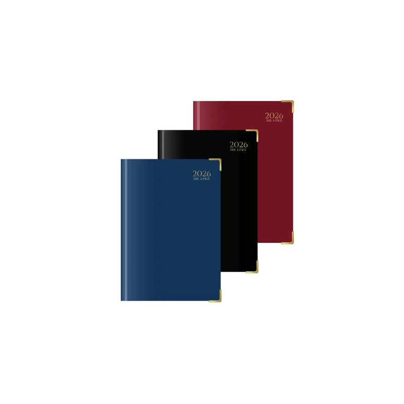A4 Page A Day Classic Lu x ury Diary 2026 With Half Page Weekends
