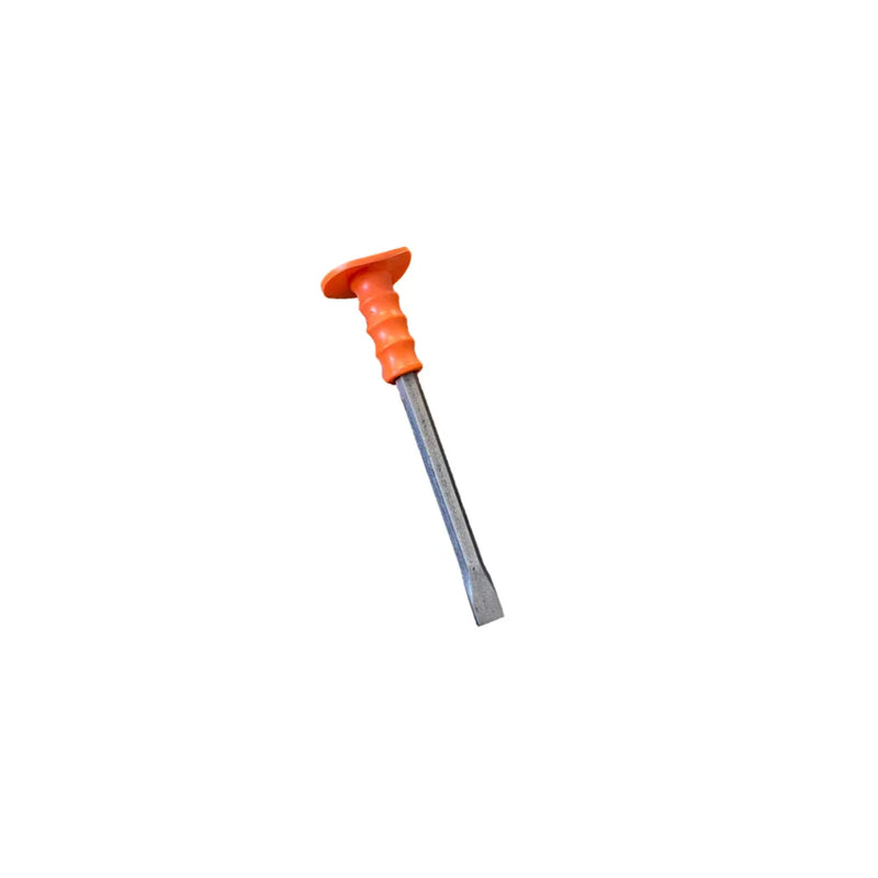 Large Manual Flat Tip Chisel With Rubber Grip
