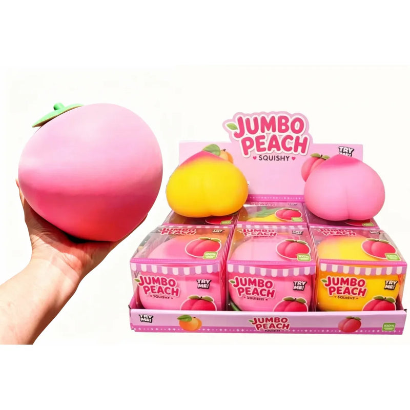 XXL Jumbo Peach Squishy Fidget Squish Sensory Toy