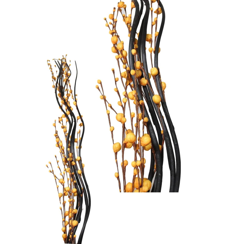 Long Stem Floral Twigs Home Decoration With Small Buds Assorted Colours