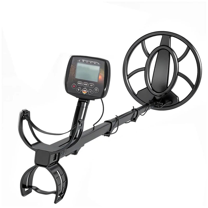 Outsunny Metal Detector for Adults, IP68 Waterproof Search Coil with LCD Display, 5 Modes Gold Detector with Carry Bag, Shovel