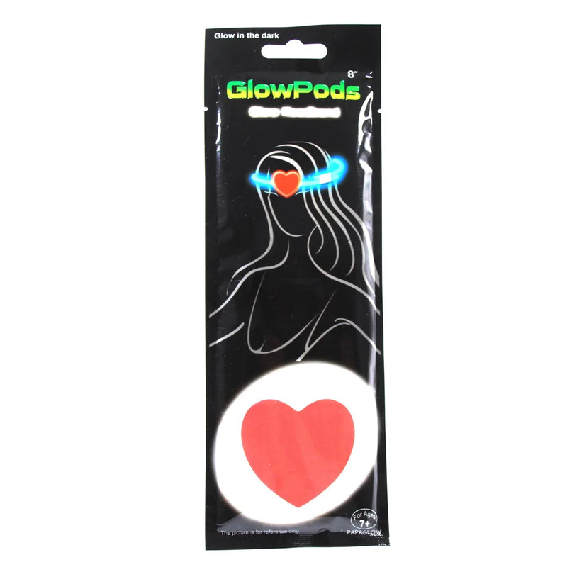 Glow In The Dark Pods Neon Party Headband Heart Shape