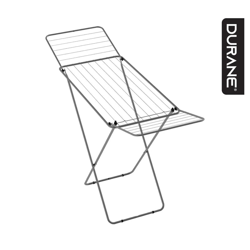 Durane Clothes Airer Dryer Foldable Black Ma x imum Load 18Kg