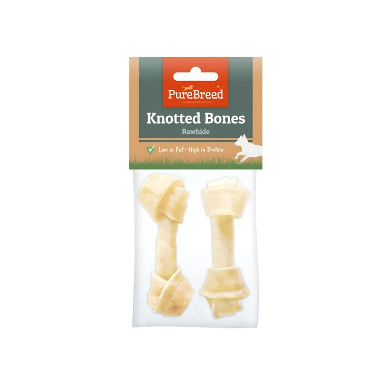 Pet Dog Treats Knotted Bones Pack Of 2