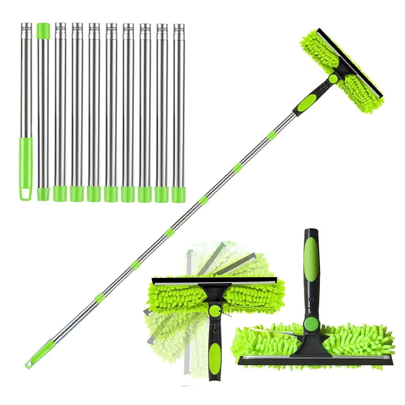 4.5M Telescopic Extendable Window Cleaner Equipment Glass Cleaning Squeegee UK