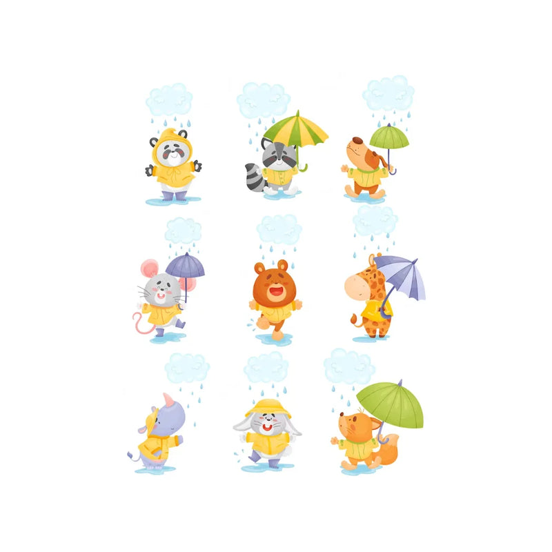 Room Decor 3D Effect Wall Stickers Animal Designs Assorted Designs And Colours
