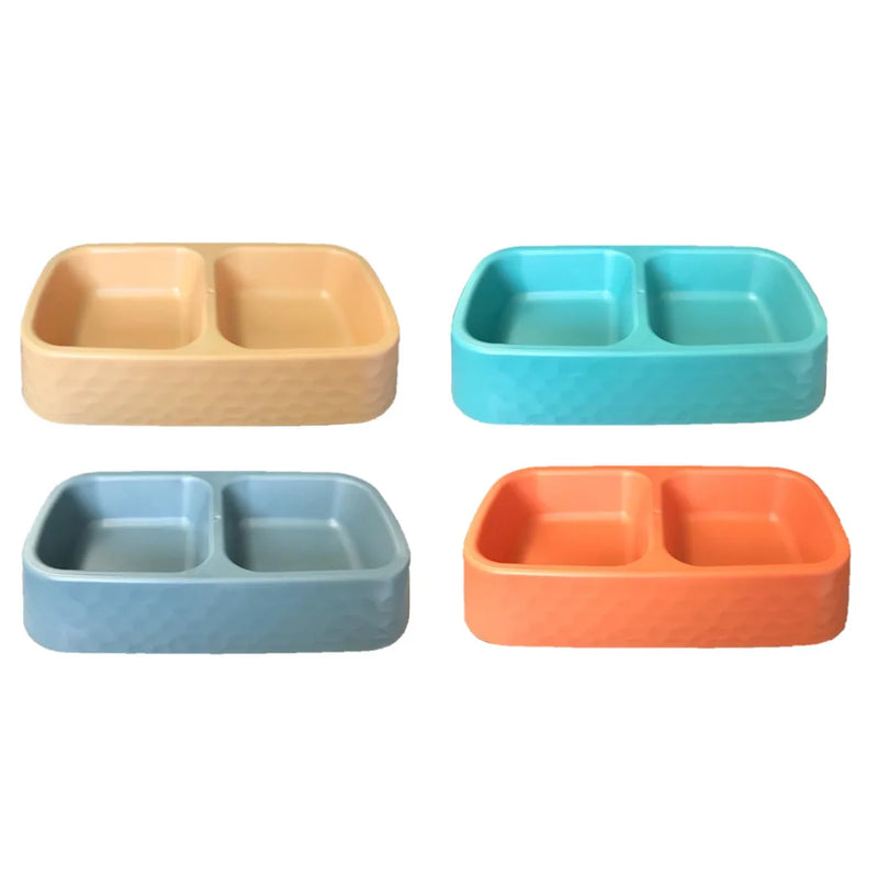 Plastic Pet Dog Feeding Bowl Assorted Colours
