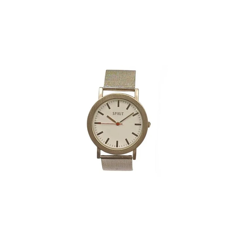 Spirit Mens Fashio White Dial Silver Steel Bracelet Mesh Strap Watch ASPL47 - CLEARANCE NEEDS RE-BATTERY
