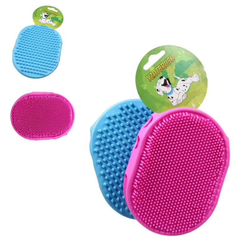 Silicone Pet Dog Double Sided Grooming Pad Brush Assorted Colours