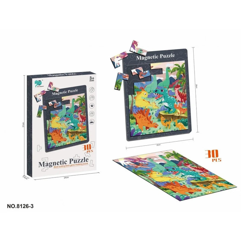 Magnetic Puzzle Dinosaurs 30Pcs