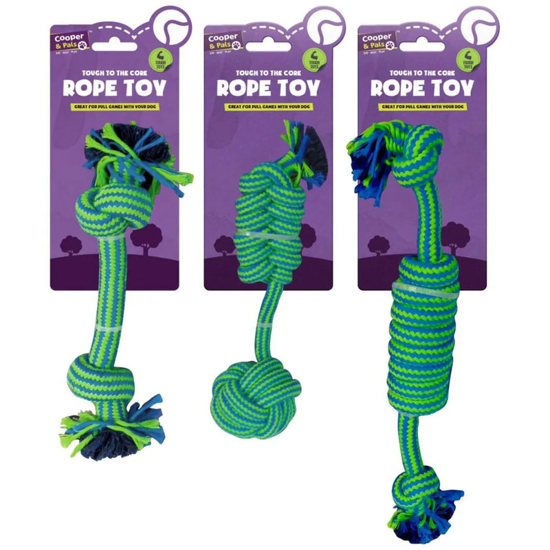 Pet Dog Rope Toy Green Blue Assorted Designs