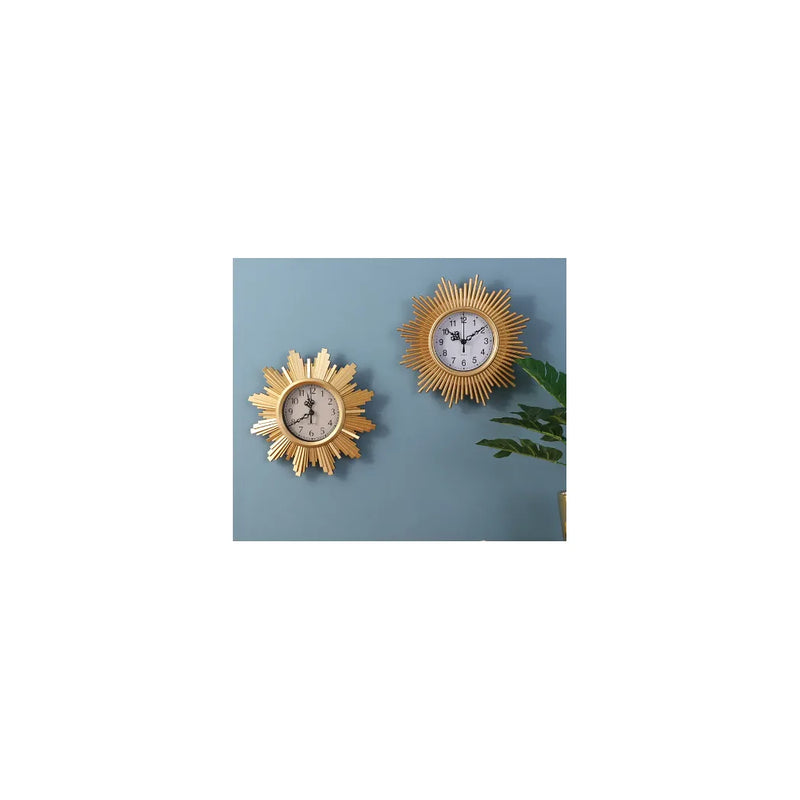 Plastic Wall Clock And Decal Set 3 Pieces Assorted Colours And Designs
