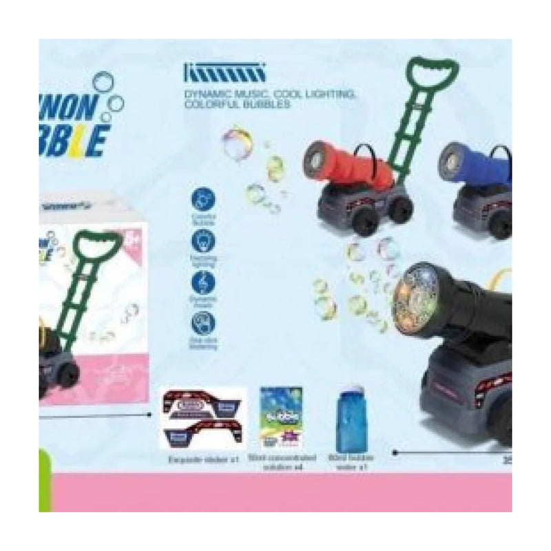 Electric Cannon Bubble Maker Pushable