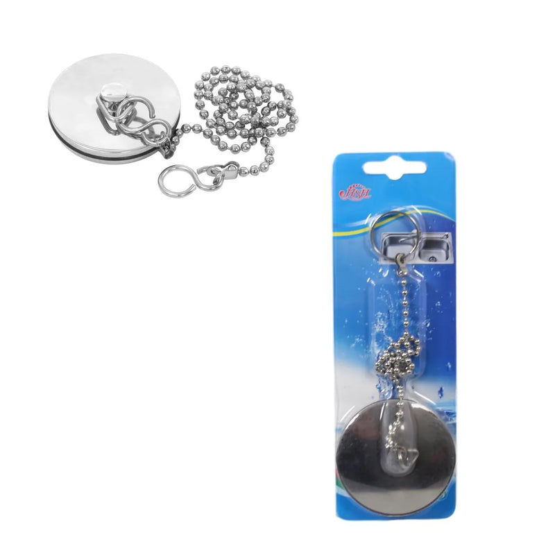 Chrome Metal Bathroom Bath Plug And Chain