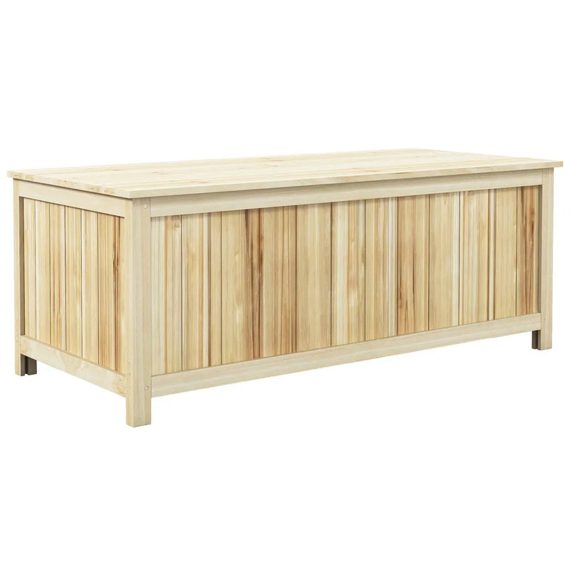 Outsunny 172 Litre Outdoor Storage Box, Wooden terrace Box Garden Storage Container, Natural