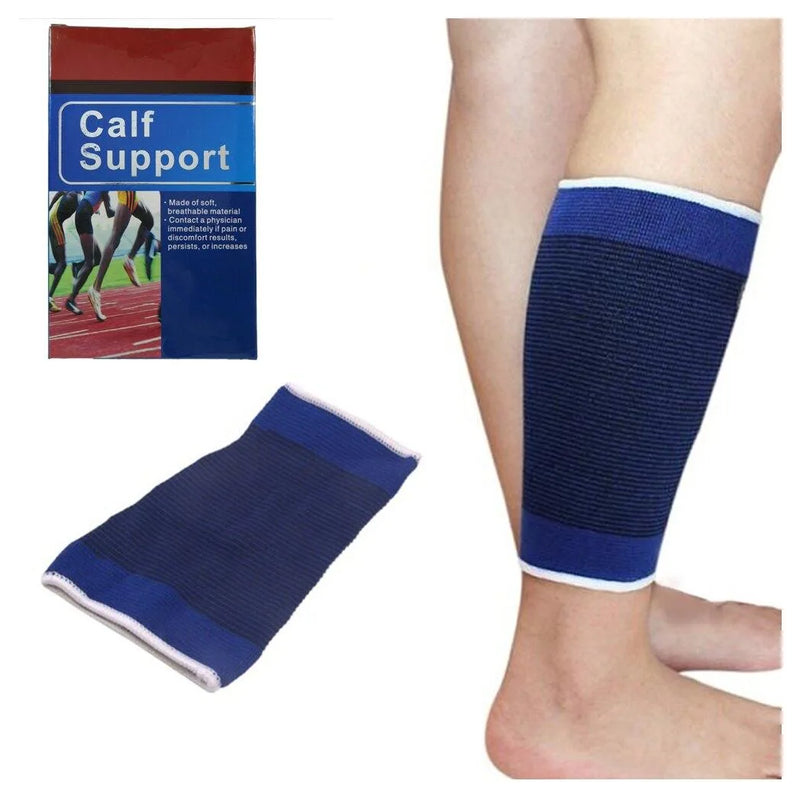 2 x Elastic Calf Support Neoprene Protection Sport Running Injury Calf Support