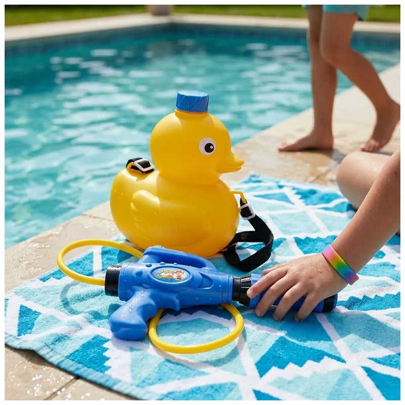 Children'S Duck – Shaped Yellow Water Gun With Pump Pipe