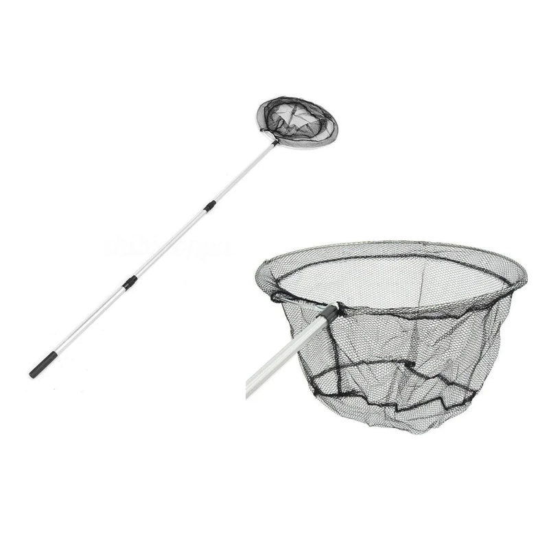 Folding E x tending Fishing Net Landing Net Pole Handle 3 Section Telescopic Mesh