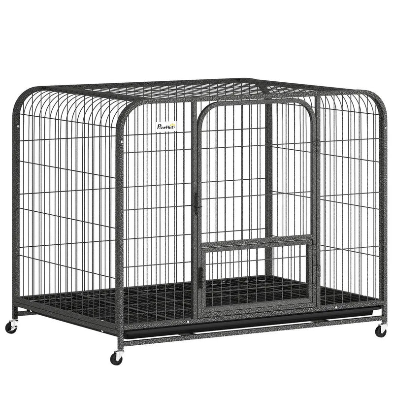 PawHut Heavy Duty Dog Crate,109 x 72 x 85 cm, Large Dog Cage for Small to Large Breeds
