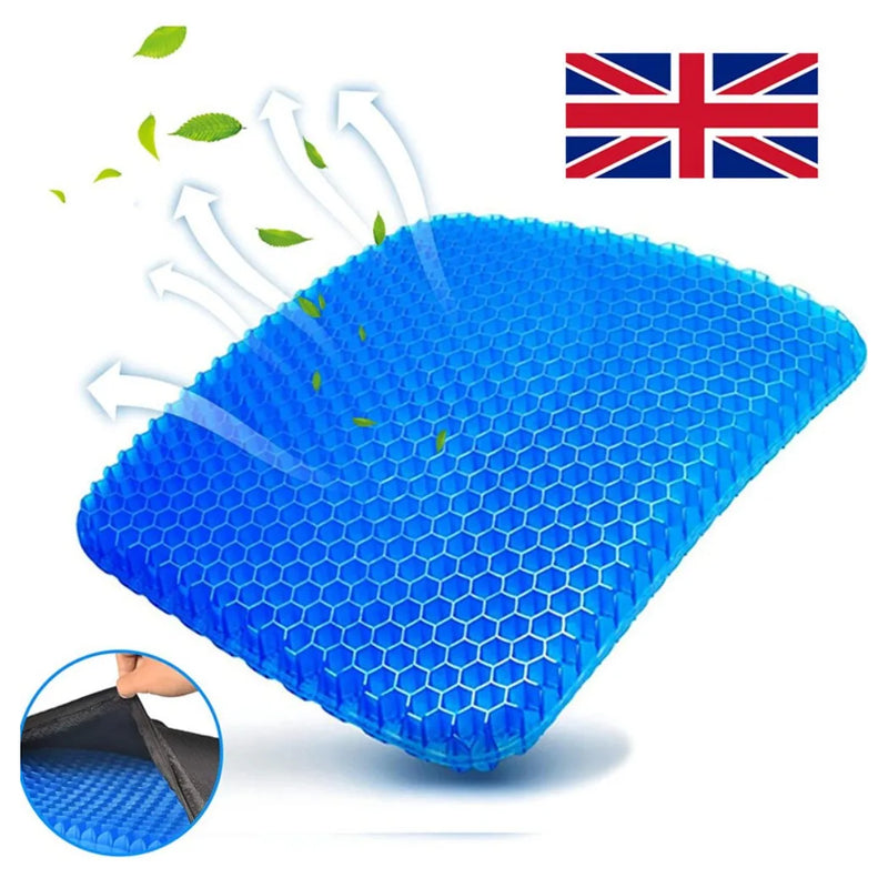 Honeycomb Breathable Gel Seat Cushion Cooling Double Thick Egg Sitting Pad Mat