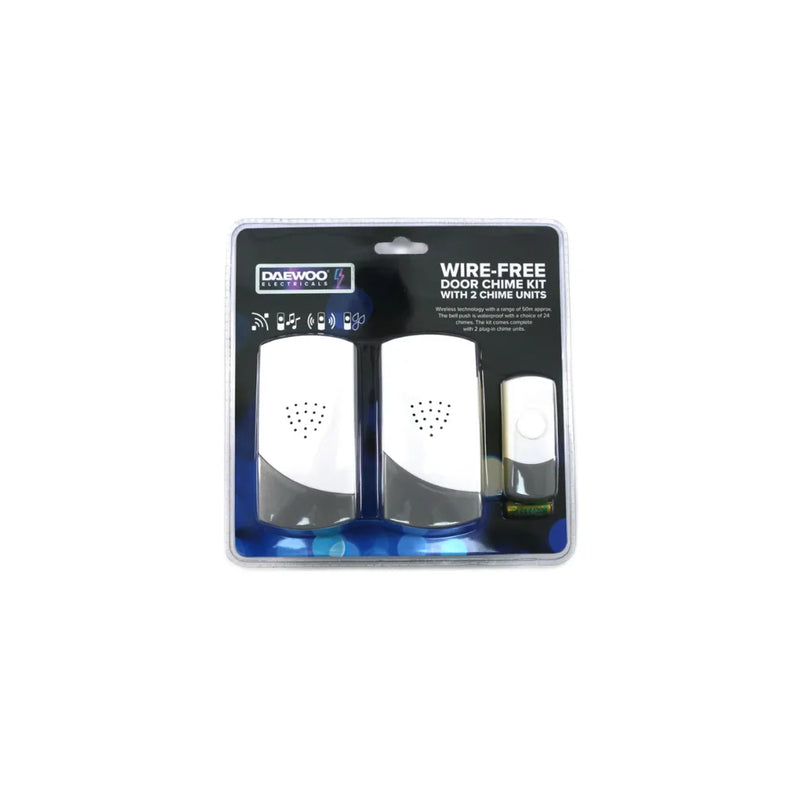 Daewoo Wire – Free Cordless Door Bell Chime Kit With Two Chime Units