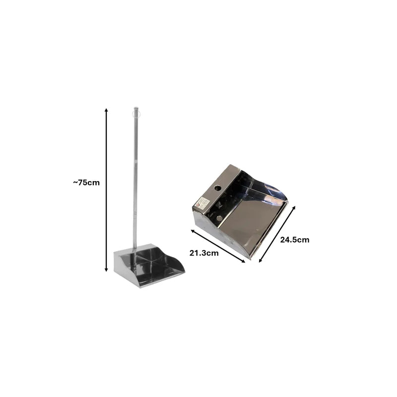 Metal Cleaning Dustpan With Long Handle