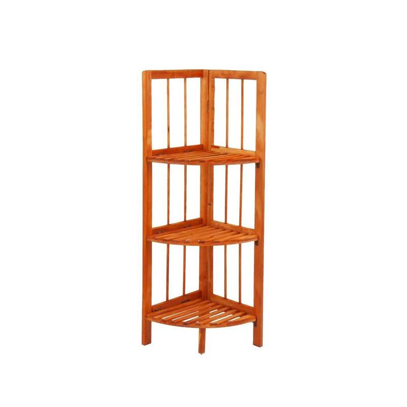 Wooden Corner Rack Maple 3 Tier