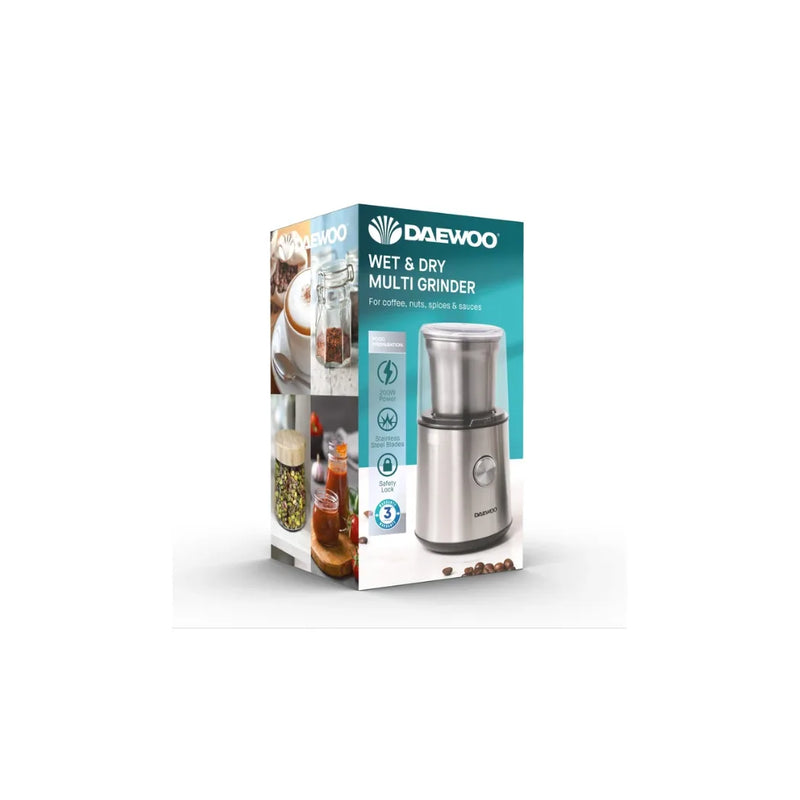 Wet, Dry Coffee &; Spice Grinder, 200W Motor, Stainless Steel Blades