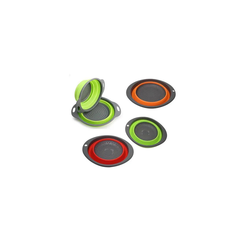 Collapsible Colander Silicone Kitchen Strainer 2 In 1 Medium