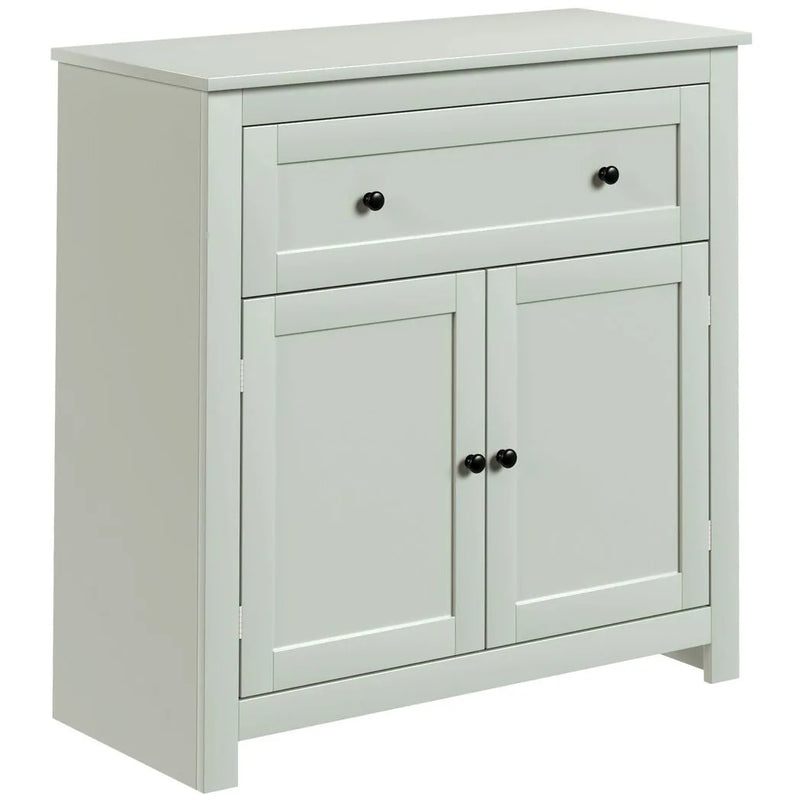 HOMCOM Sideboard Storage Cabinet, Modern Kitchen Cupboard with Adjustable Shelf, Drawer and Double Doors, Green