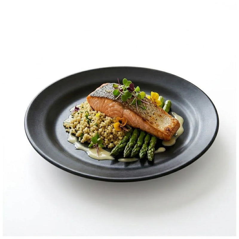 Black Dinner Plate, 211G – Durable Tableware Essential