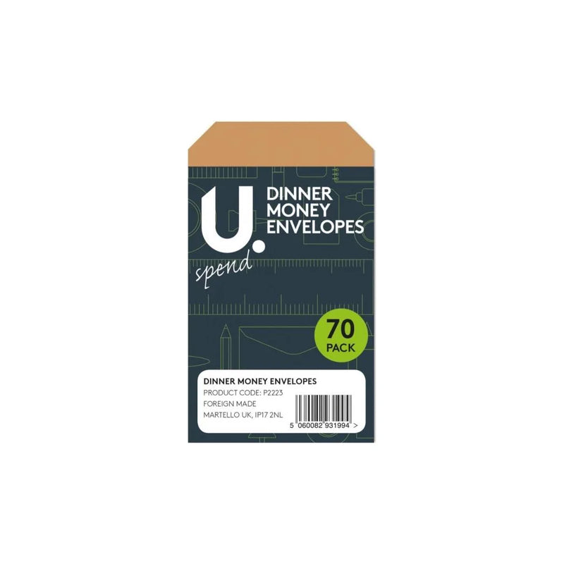 Dinner Money Envelopes 70 Pack