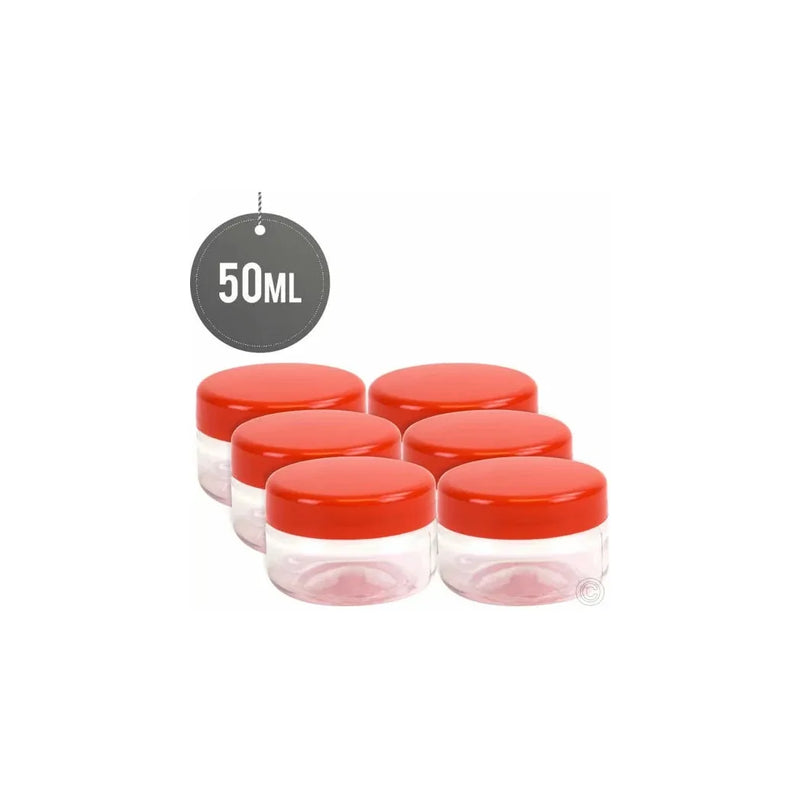 Plastic Kitchen Pet Food Storage Jar 50 Ml Pack Of 6
