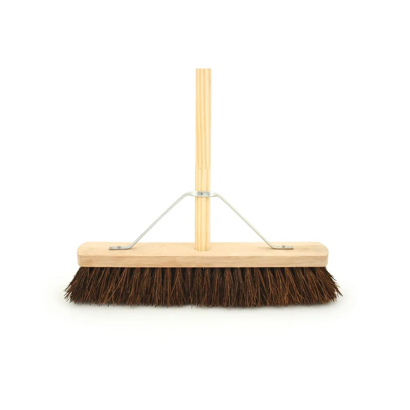 18" Hard Bassine Garden Wooden Broom Brush (Big Parcel)