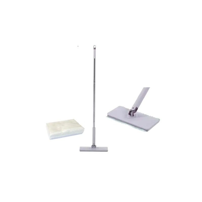 Clamp Cloth Head Flat Floor Mop With Cloths