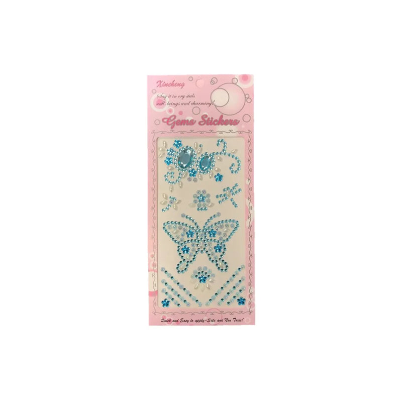 Say It In Crystals Single Sheet Butterfly Gem Stickers Assorted Colours