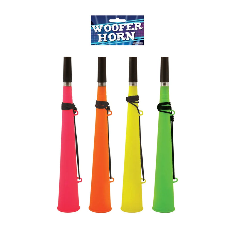 Large Plastic Carnival Festival Party Woofer Horn With String Assorted Colours