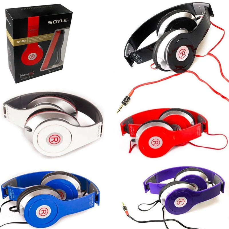 Soyle Sy – 987 Plastic Headphones With Cable Assorted Colours