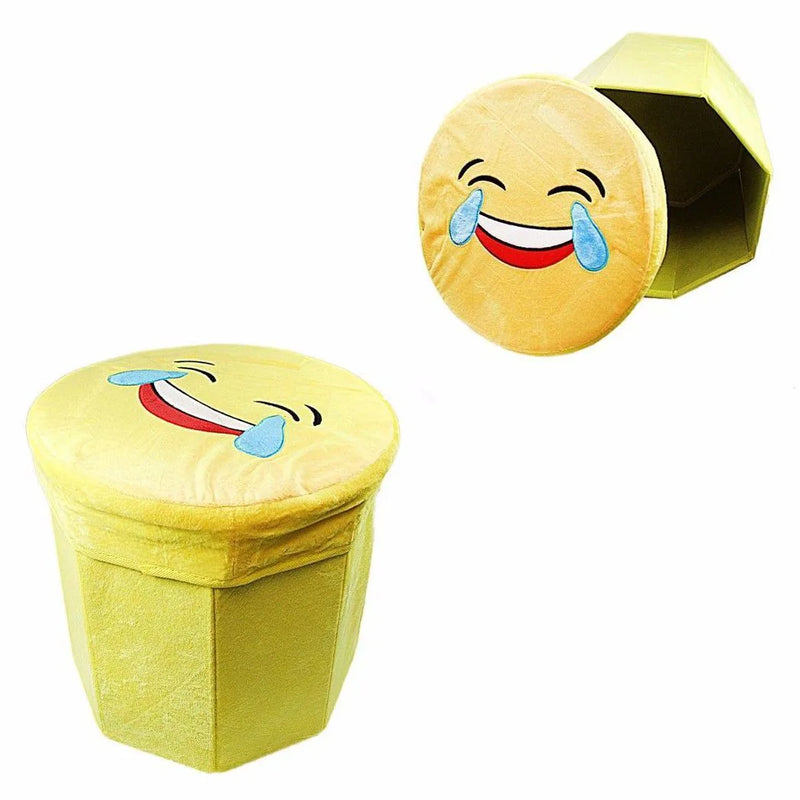 Emoji Storage Bo x Seat Stool Assorted Designs