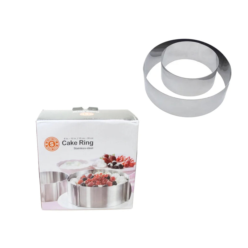 Stainless Steel Adjustable Round Cake Tin Ring 16