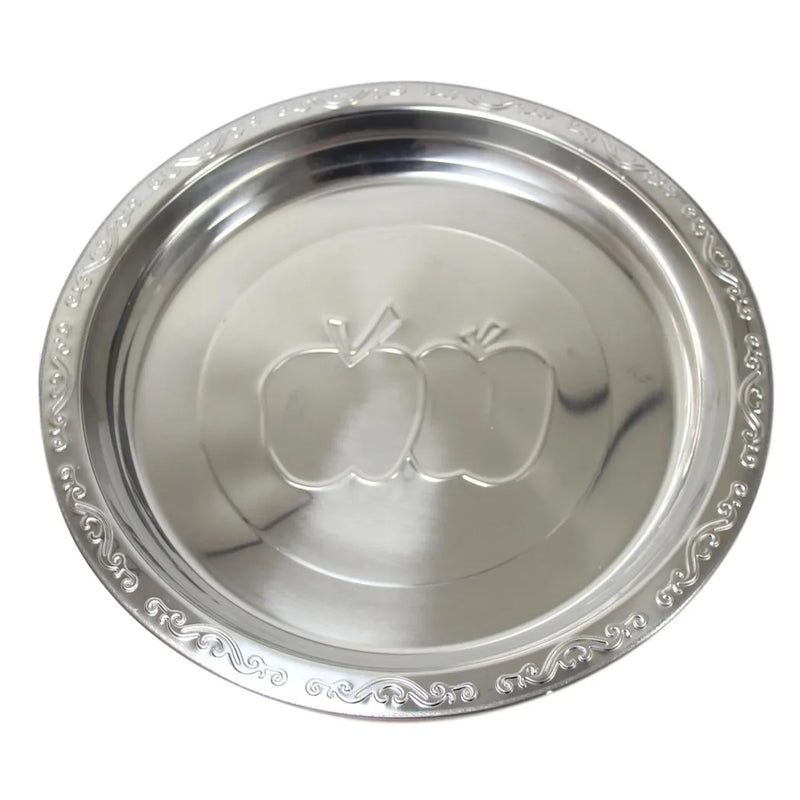 Steel Serving Food Dish Platter Plate Apple Design