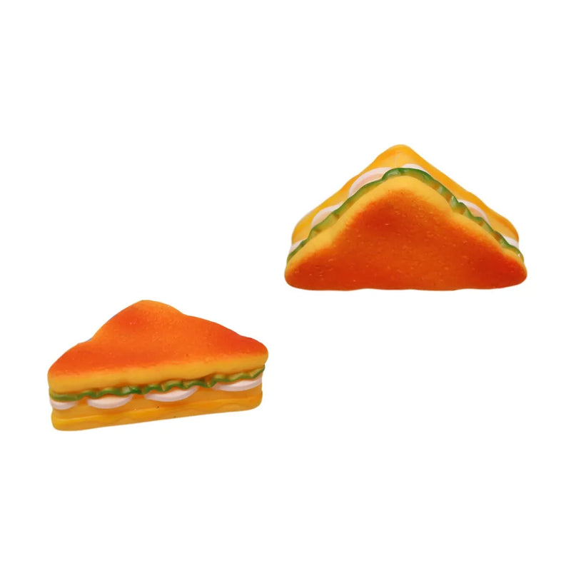 Pet Dog Toy Squeaky Sliced Sandwich