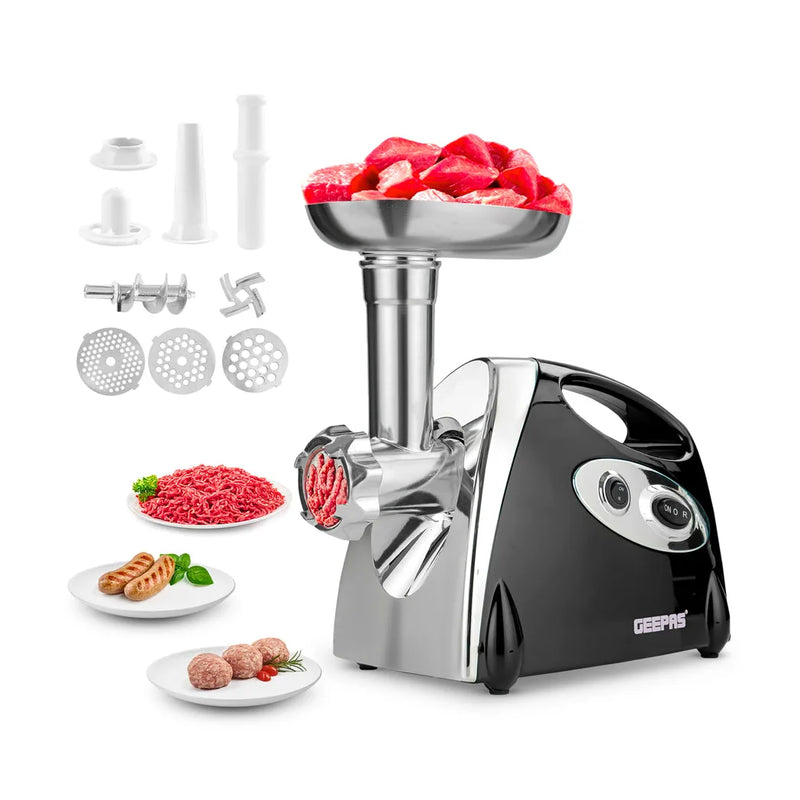 3 – In – 1 Electric Meat Grinder, Mincer And Sausage Maker 1800W Black