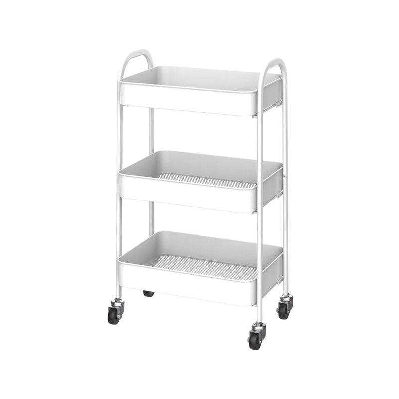 Sq Professional Durane Kitchen Trolley Storage Rack 3 Tier White