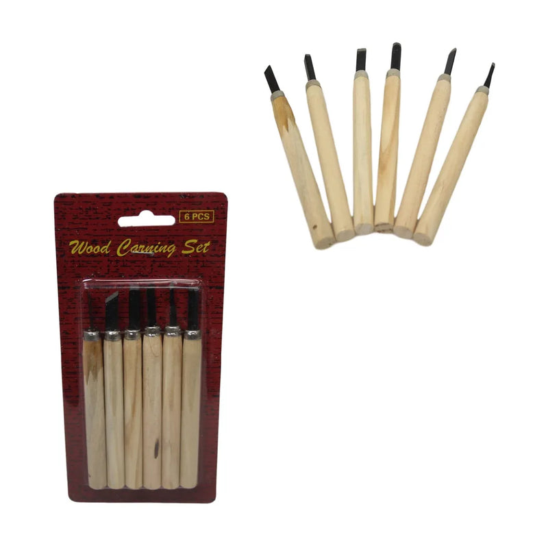 Assorted Wood Carving Set Set Of 6