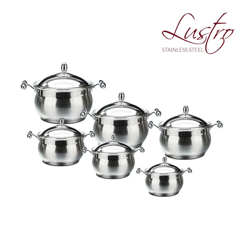 Sq Professional Lustro Stainless Steel Imperiale Casserole Set Of 6