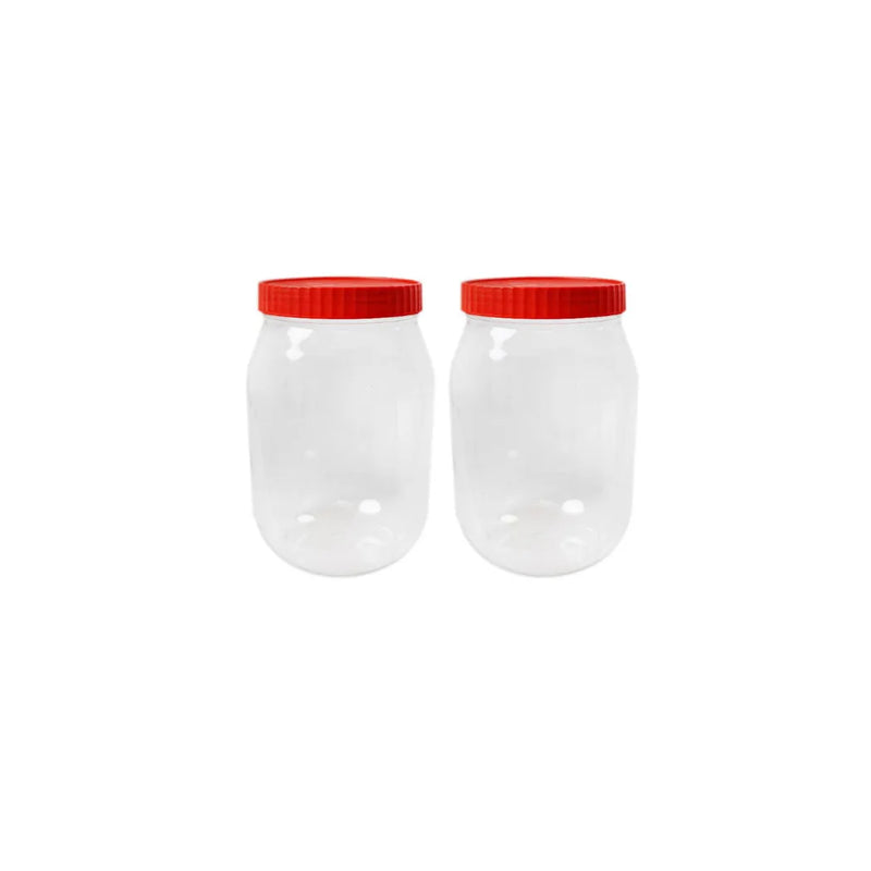 Plastic Kitchen Pet Food Storage Jar 750Ml Pack Of 2